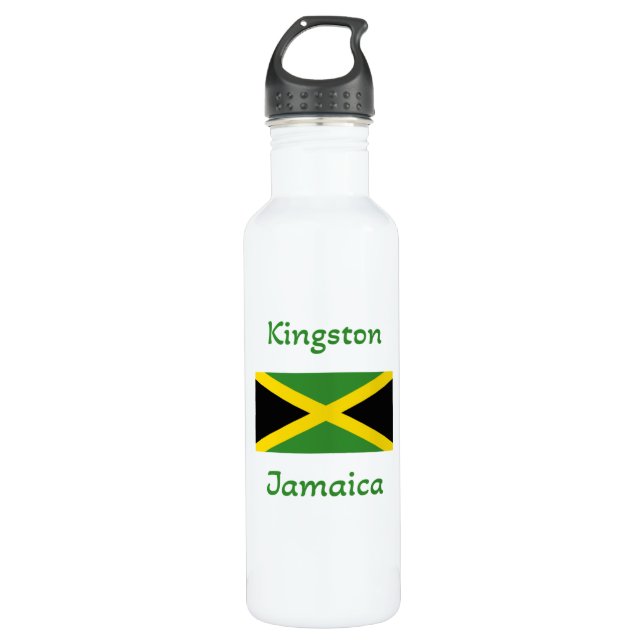 Bouteille D'eau Drapeau jamaïcain de Kingston   (Devant)