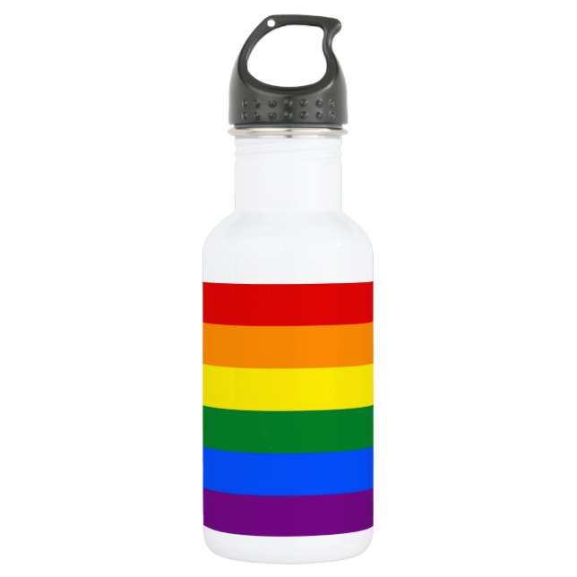 Bouteille D'eau Drapeau LGBT Rainbow Liberty Bottle (Devant)