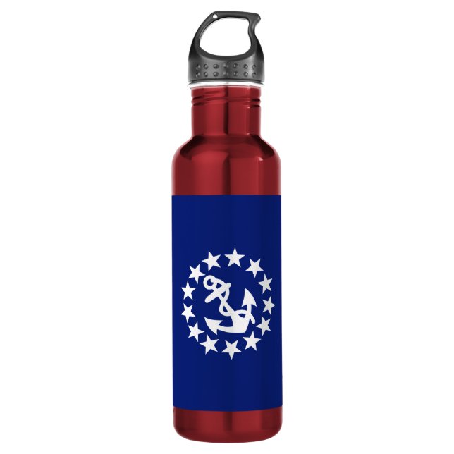 Bouteille D'eau Drapeau nautique américain Ancres étoiles (Devant)