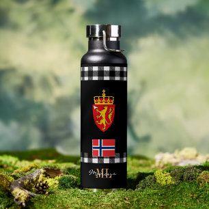 Bouteille D'eau Drapeau norvégien Patriotique Vacuum Isolé