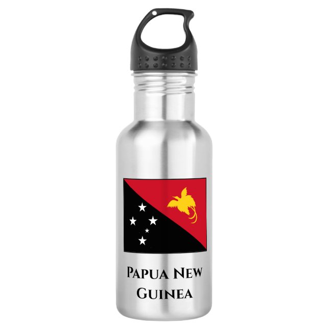 Bouteille D'eau Drapeau Papouasie-Nouvelle-Guinée (Devant)