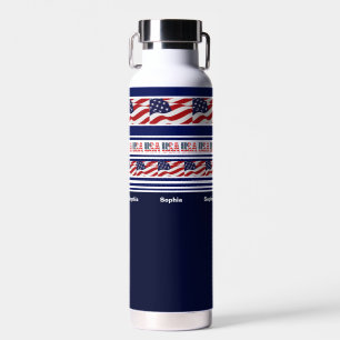 Bouteille D'eau Drapeau patriotique personnalisé (États-Unis) État