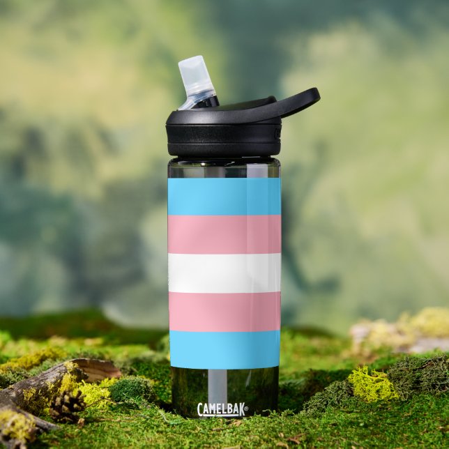 Bouteille D'eau Drapeau transgenre, communauté, Fierté / drapeau g (Extérieur)