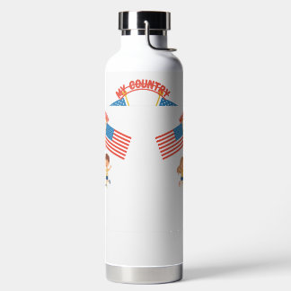 Bouteille d'eau Drapeau USA Enfants Mignons | Mon