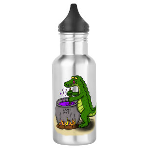 Bouteille D'eau Drôle alligator vert cuisine dessin animé
