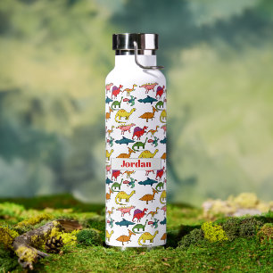 Bouteille D'eau Drôle Cool Dinosaur Motif Personnalisé