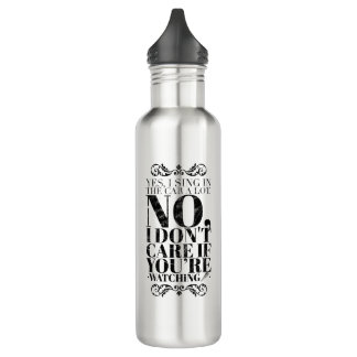 Bouteille d'eau drôle d'acier inoxydable