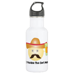 Bouteille d'eau drôle d'Emoji de tequila