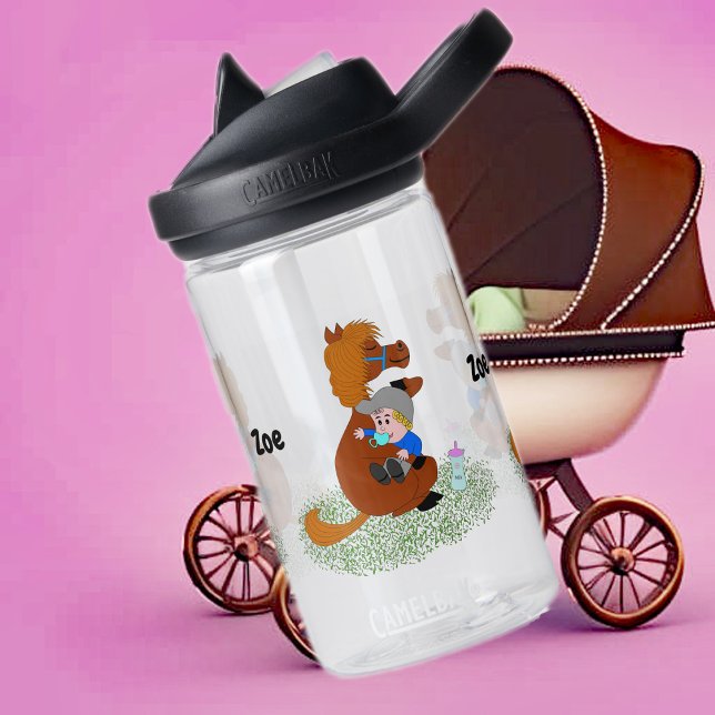 Bouteille D'eau Drôle et mignon poney avec bébé - enfants personna (Créateur téléchargé)