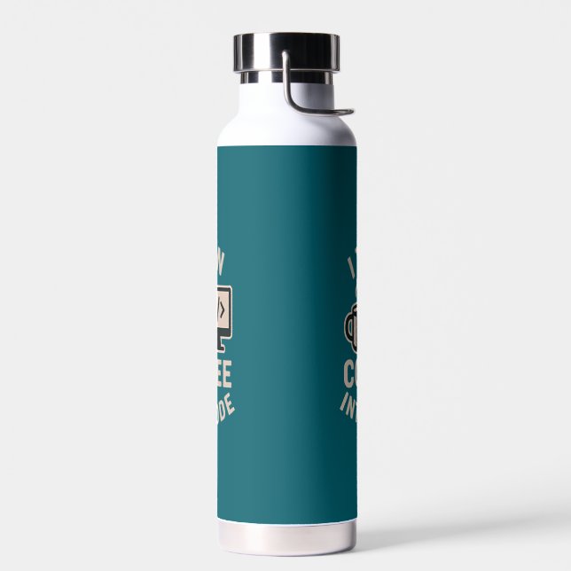 Bouteille D'eau Drôle, Je Transforme Le Café En Code (Gauche)