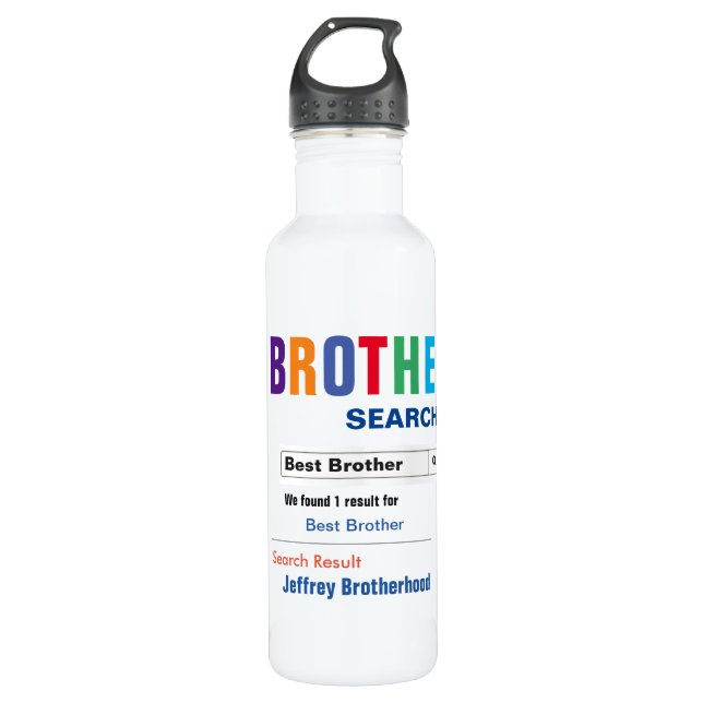 Bouteille D'eau Drôle personnalisé Meilleur cadeau Frère (Devant)