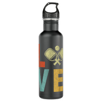 Bouteille D'eau Drôle Pickleball Paddle Pickleball Love Dink Retro