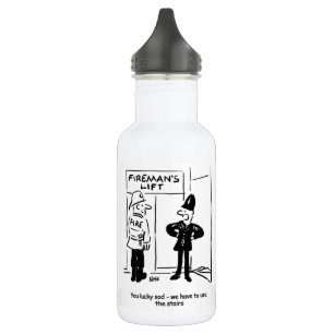 Bouteille D'eau Drôle pompier pompier et policier caricature St