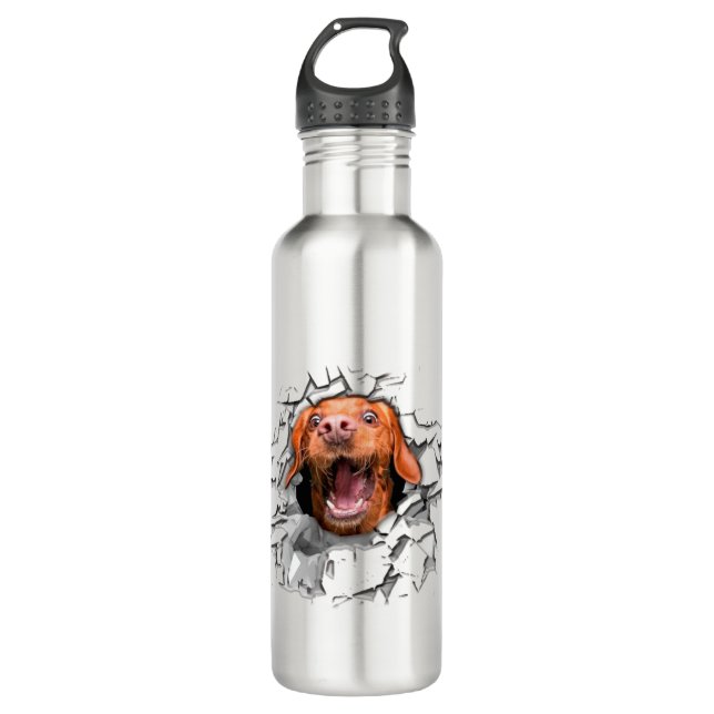 Bouteille D'eau Drôle visage chien (Devant)