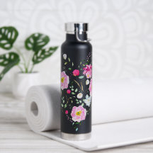 Bouteille d'eau du coeur floral