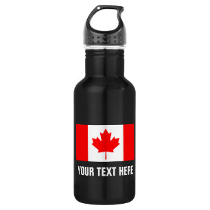 Bouteille d'eau du drapeau canadien personnalisée 