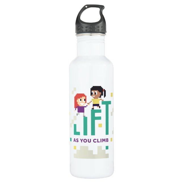 Bouteille d'eau du geek X de fille (Devant)