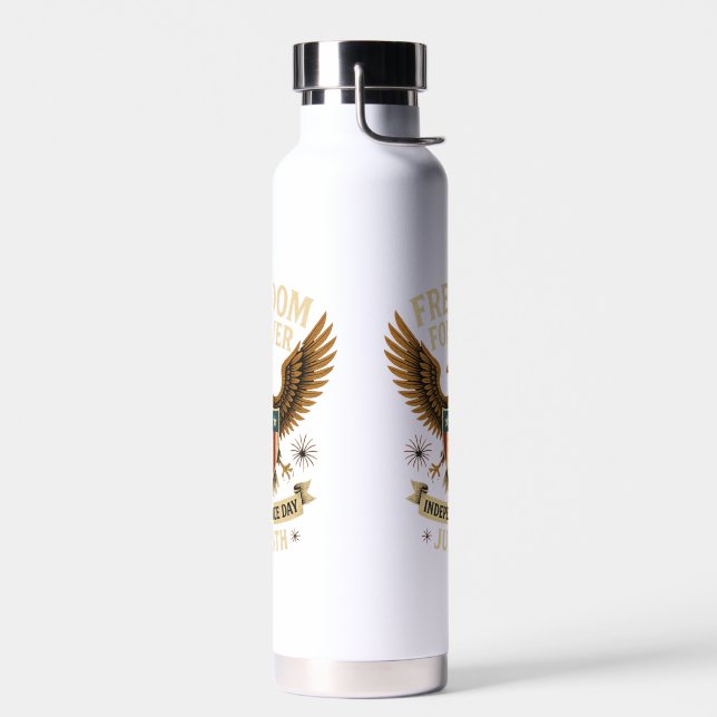 Bouteille d'eau du jour de l'indépendance (Gauche)