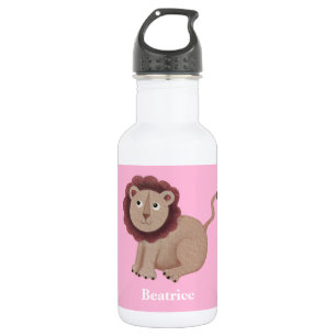 Bouteille d'eau du lion de la jungle