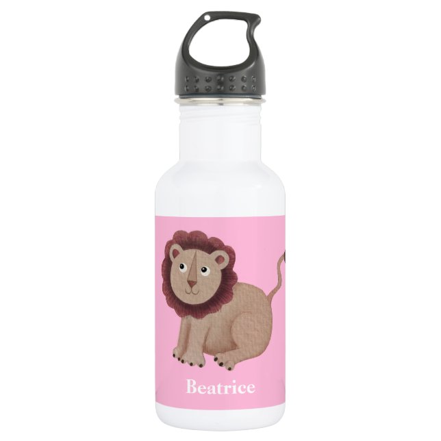 Bouteille d'eau du lion de la jungle (Devant)