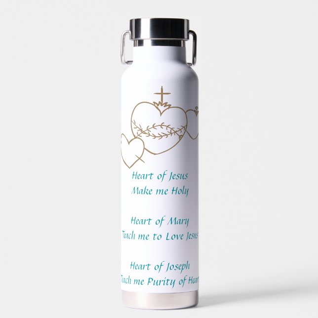 Bouteille d'eau du rosaire du coeur (Avant)