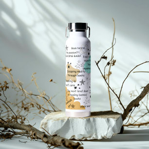 Bouteille d'eau du ver de livre