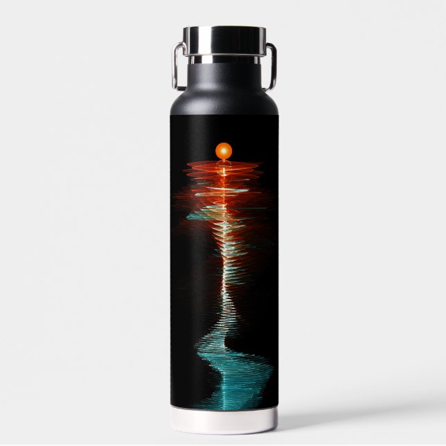 Bouteille D'eau Dualité de la vague de particules (Avant)