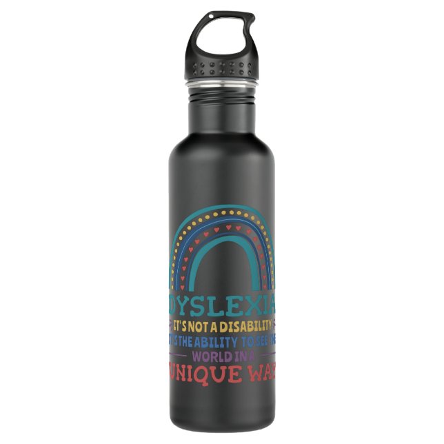 Bouteille D'eau Dyslexia Awareness Dyslexic (Devant)