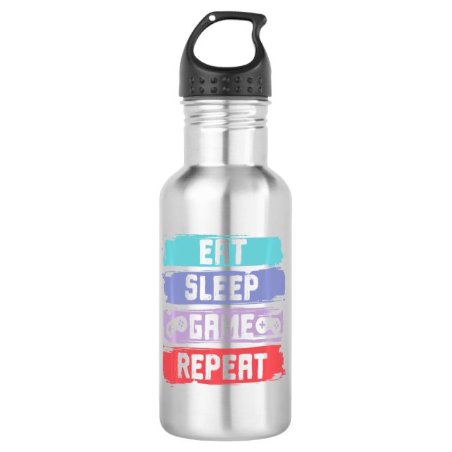 Bouteille D'eau Eat Sleep Game Repeat Controller (Devant)