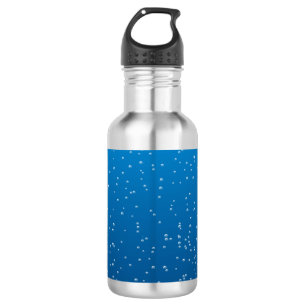 Bouteille D'eau Eau Bleue Profonde Et Petites Bulles