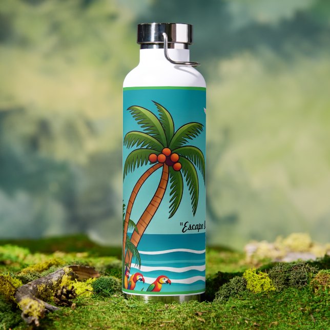 Bouteille D'eau "Échapper À La Sérénité" (Extérieur (pivotée))