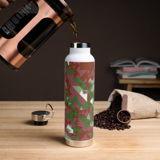 Bouteille D'eau Eclectique Mod Retro Motif de Noël géométrique