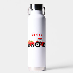 Bouteille D'eau École de camionnette de camion de tracteur rouge p