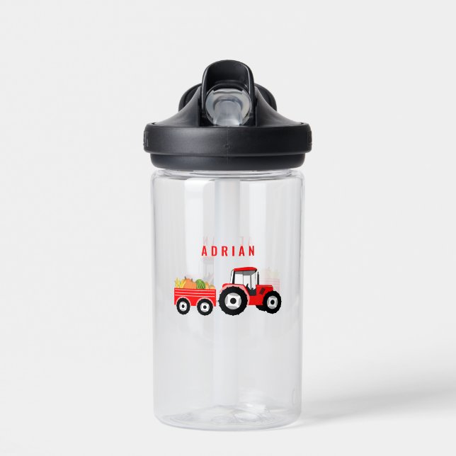 Bouteille D'eau École de camionnette de camion de tracteur rouge p (Avant)