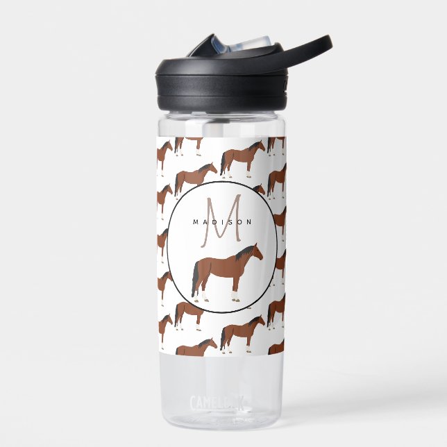 Bouteille D'eau École monogramme de cheval (Gauche)