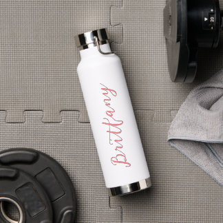 Bouteille D'eau Écriture personnalisée minimaliste moderne