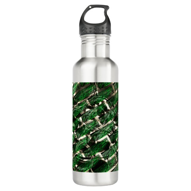 Bouteille D'eau Effet "mur" vert et bulles les plus sombres ? (Devant)