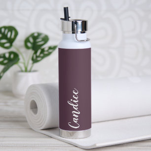 Bouteille D'eau Eggplant Mariage personnalisé Bridesmaid