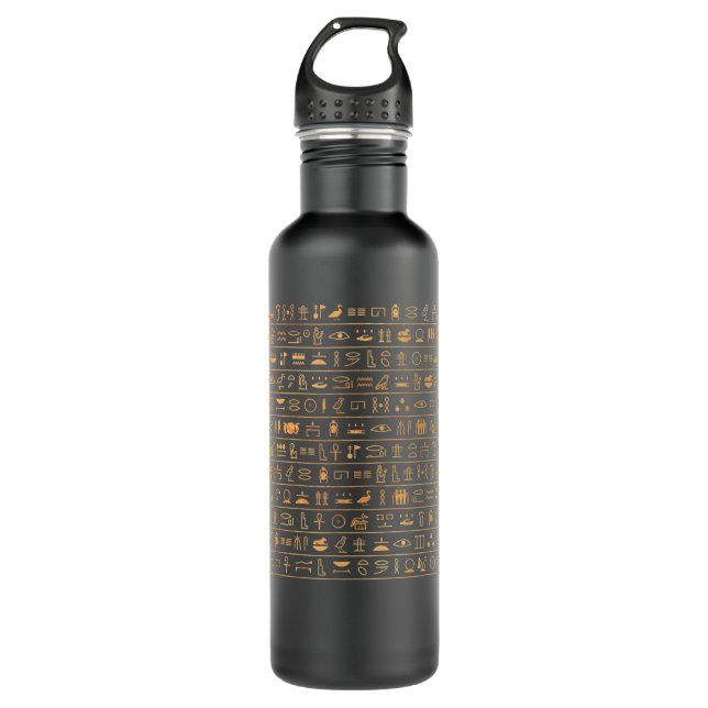 Bouteille D'eau Égypte Hiéroglyphes égyptien (Devant)