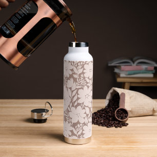 Bouteille D'eau Élégance Mocha Blossom