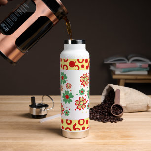 Bouteille D'eau Elegant Contemporary Chic Floral Water Bottle