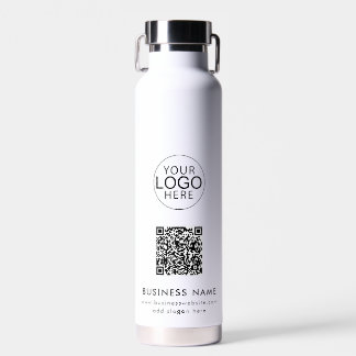Bouteille D'eau Élégant logo d'entreprise QR Code Employés personn