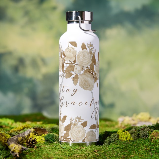 Bouteille D'eau Élégant Neutre Chic Rose Blanc (Café)