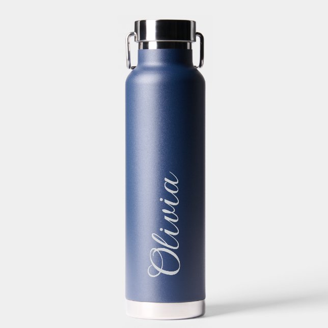 Bouteille D'eau Elegant Personalized Name Script Water Bottle (Avant)