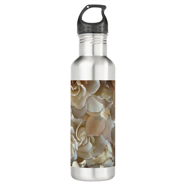 Bouteille D'eau Élégant Rose floral Motif pétal (Devant)