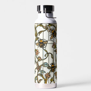 Bouteille D'eau Élégant verre teinté d'abeille botanique Art nouve