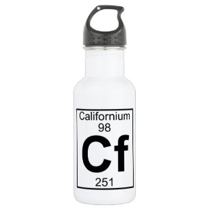 Bouteille D'eau Élément 098 - Cf - californium (plein)