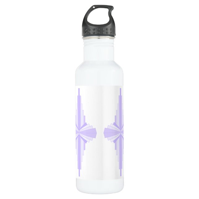 Bouteille D'eau Elément Art déco en lilas & violet 710 ml plan d'e (Devant)