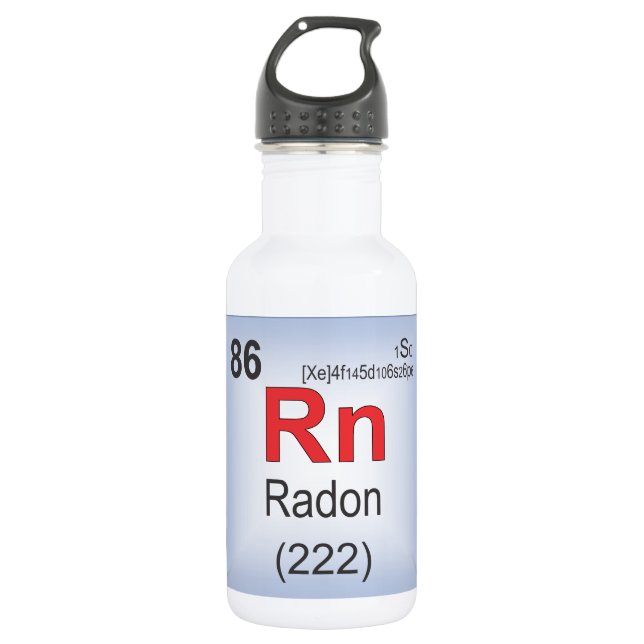 Bouteille D'eau Élément individuel de radon du Tableau périodique (Devant)