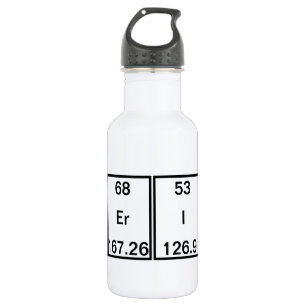 Bouteille D'eau Éléments chimiques : Calcium d'iode d'erbium